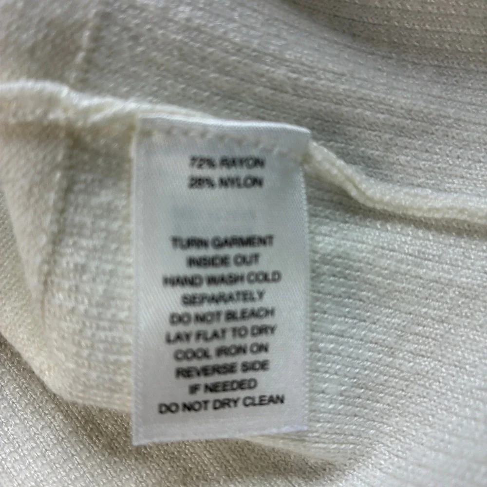 White House Black Market Ecru Size Small Embellished Cardigan‎ Cream  3/4 Sleeve